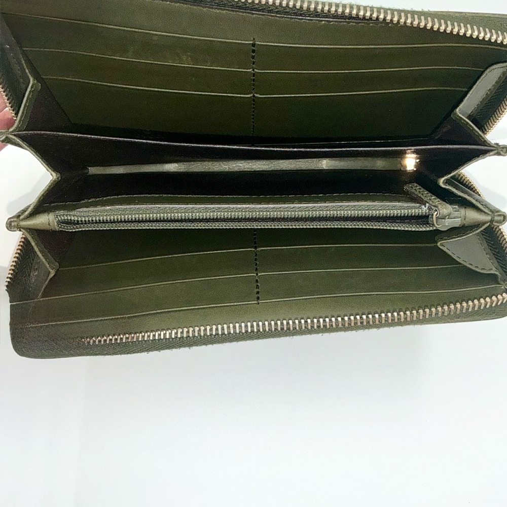 Gucci Green Sherry Line Zip Around Wallet #578 - Picture 5 of 7